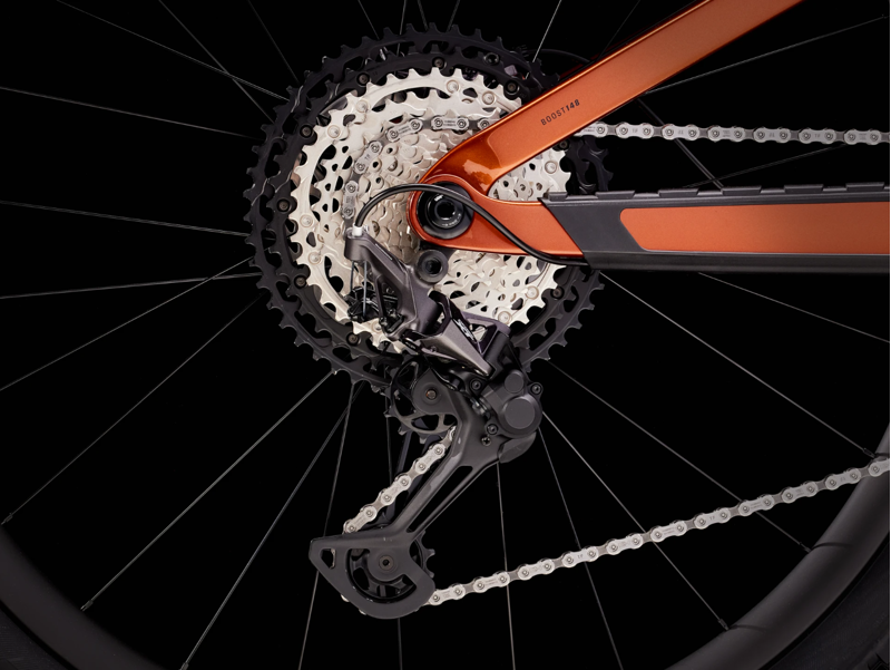 Trek Top Fuel 9.8 XT Full Suspension Mountain Bike 2023 in Pennyflake-4